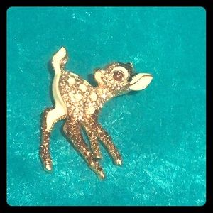 Rare OPCKR Rhinestone Bambi Brooch